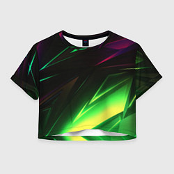 Женский топ Geometry stripes кислотный неон