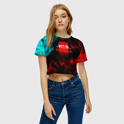 Футболка 3D укороченная женская Watyhunder online flame, цвет: 3D-принт — фото 2