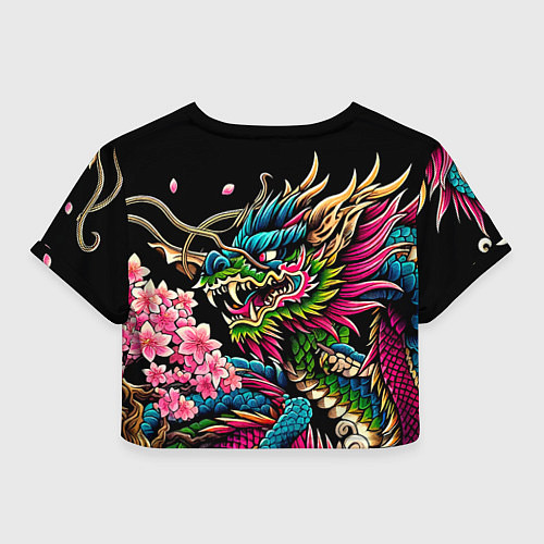 Женский топ Irezumi - Japanese dragon ai art / 3D-принт – фото 2