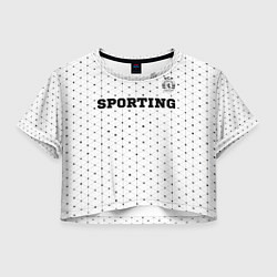 Женский топ Sporting sport на светлом фоне посередине