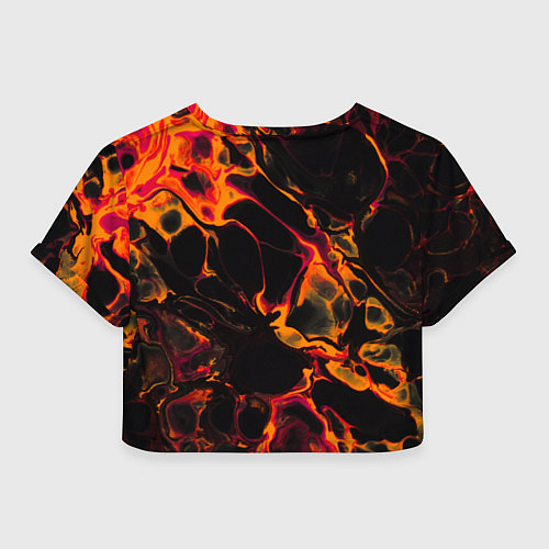 Женский топ AC DC red lava / 3D-принт – фото 2