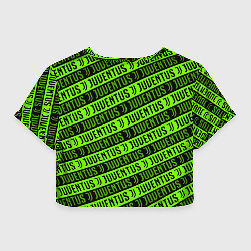 Женский топ Juventus green pattern sport / 3D-принт – фото 2