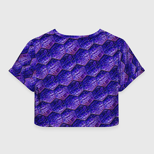 Женский топ Сине-фиолетовая стеклянная мозаика / 3D-принт – фото 2