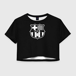 Женский топ Barcelona fc club белое лого