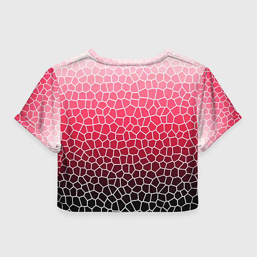 Женский топ Крупная мозаика розовый градиент / 3D-принт – фото 2