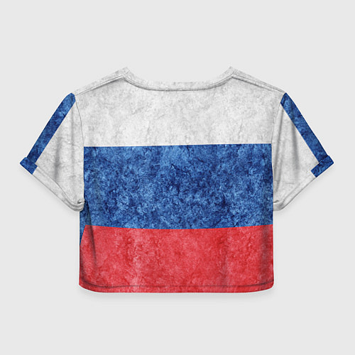 Женский топ Флаг России разноцветный / 3D-принт – фото 2