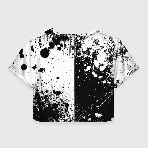 Женский топ Стальной алхимик - брызги черно-белые / 3D-принт – фото 2