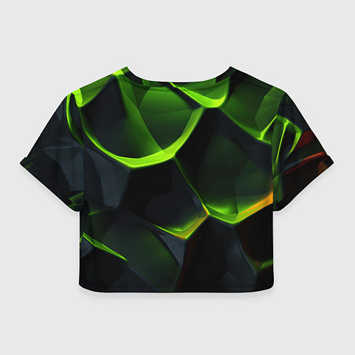 Женский топ Green neon abstract geometry / 3D-принт – фото 2