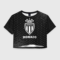 Футболка 3D укороченная женская Monaco sport на темном фоне, цвет: 3D-принт