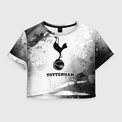 Футболка 3D укороченная женская Tottenham sport на светлом фоне, цвет: 3D-принт