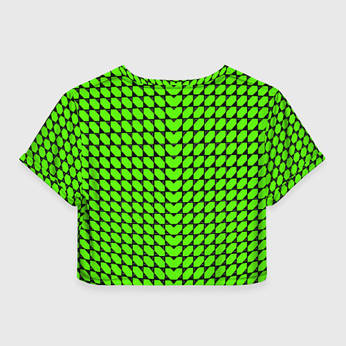 Женский топ Зелёные лепестки шестиугольники / 3D-принт – фото 2