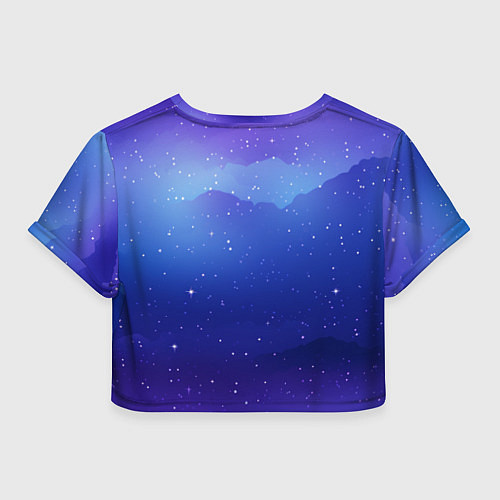 Женский топ Синий космос и звезды / 3D-принт – фото 2