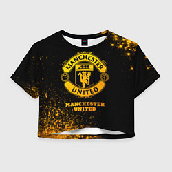 Женский топ Manchester United - gold gradient