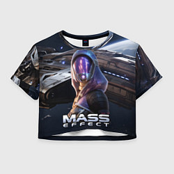 Футболка 3D укороченная женская Mass Effect ТалиЗора, цвет: 3D-принт