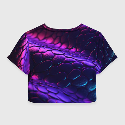 Женский топ Фиолетовая абстрактная текстура неоновая / 3D-принт – фото 2
