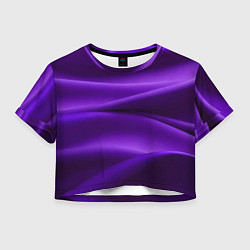 Футболка 3D укороченная женская Фиолетовый шелк, цвет: 3D-принт