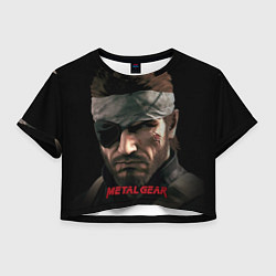 Футболка 3D укороченная женская Metal gear Venom Snake, цвет: 3D-принт