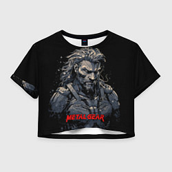 Футболка 3D укороченная женская Веном Снейк Metal gear, цвет: 3D-принт