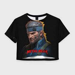 Футболка 3D укороченная женская Веном Снейк из игры Metal gear, цвет: 3D-принт