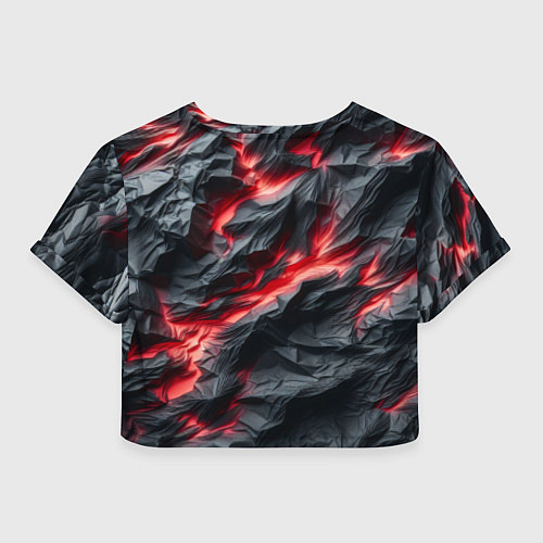 Женский топ Раскаленная лава на горных камнях / 3D-принт – фото 2