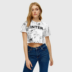 Футболка 3D укороченная женская Inter dirty ice, цвет: 3D-принт — фото 2