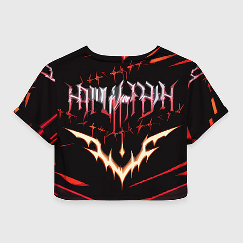 Женский топ Агрессивные красные линии на чёрном фоне / 3D-принт – фото 2