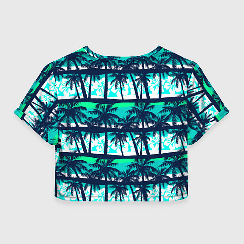 Женский топ Тропический франжипани с пальмами / 3D-принт – фото 2