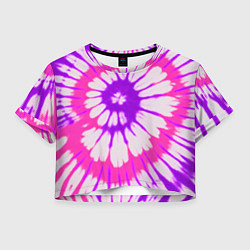 Женский топ Тай дай розовый с фиолетовым