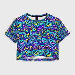 Женский топ Psychedelic multicolored pattern