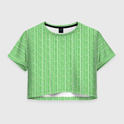 Женский топ Светлый зелёный полосы-узоры