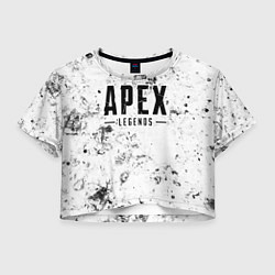 Футболка 3D укороченная женская Apex Legends dirty ice, цвет: 3D-принт