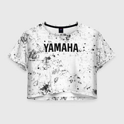 Футболка 3D укороченная женская Yamaha dirty ice, цвет: 3D-принт