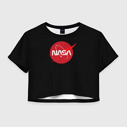 Женский топ Nasa logo red