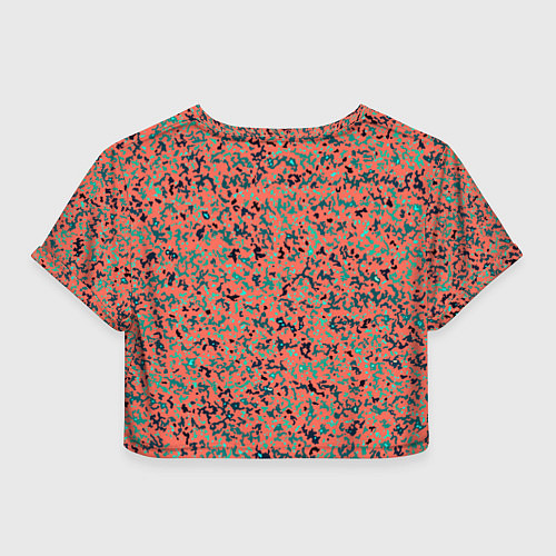 Женский топ Розово-бирюзовый абстрактный / 3D-принт – фото 2