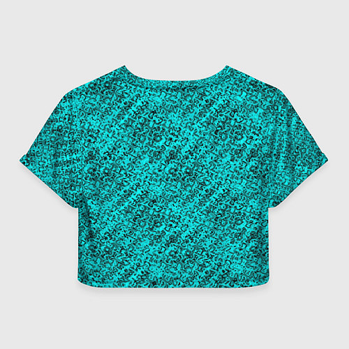 Женский топ Кристальный голубой текстура / 3D-принт – фото 2
