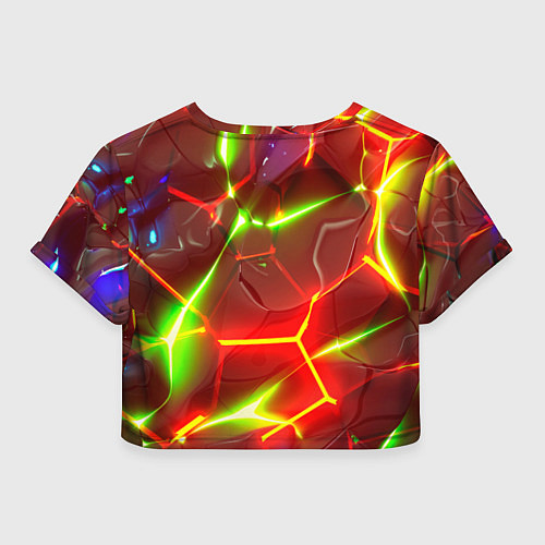 Женский топ Неоновые красные плиты с ярким светом / 3D-принт – фото 2