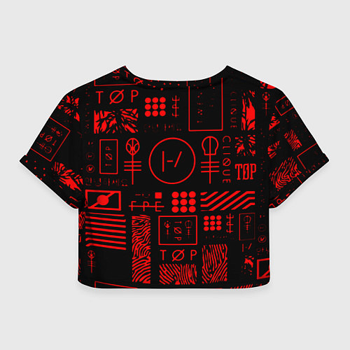 Женский топ Twenty one pilots pattern rock / 3D-принт – фото 2