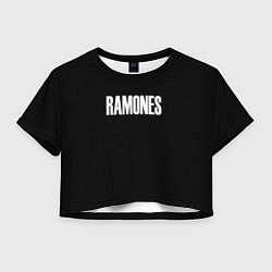 Женский топ Ramones white logo