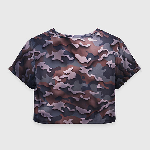 Женский топ Камуфляж-грязь / 3D-принт – фото 2