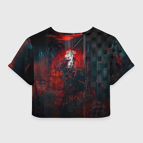 Женский топ Зловещий демонический киборг-скелетор / 3D-принт – фото 2