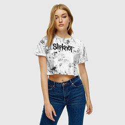 Футболка 3D укороченная женская Slipknot dirty ice, цвет: 3D-принт — фото 2