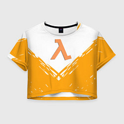 Футболка 3D укороченная женская Half life текстура, цвет: 3D-принт