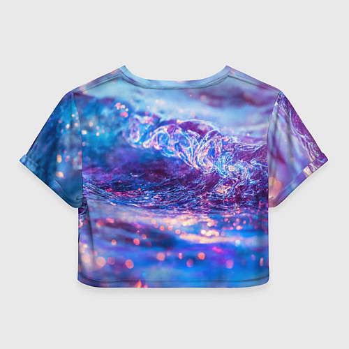 Женский топ Сине-фиолетовая волна / 3D-принт – фото 2