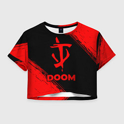 Женский топ Doom - red gradient