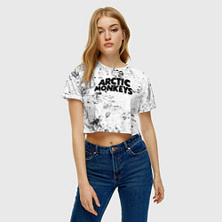 Футболка 3D укороченная женская Arctic Monkeys dirty ice, цвет: 3D-принт — фото 2