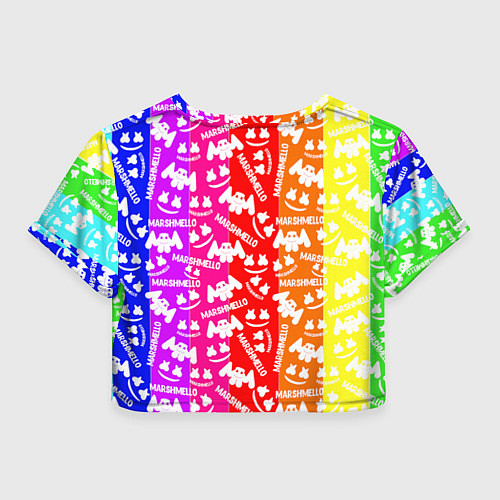 Женский топ Marshmello rainbow / 3D-принт – фото 2
