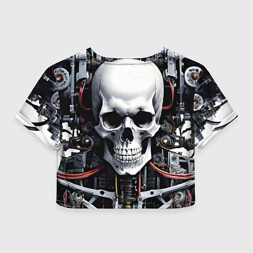 Женский топ Cyber skull - ai art / 3D-принт – фото 2