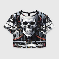 Женский топ Cyber skull - ai art