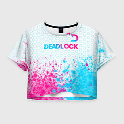 Женский топ Deadlock neon gradient style посередине