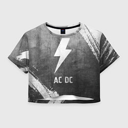 Женский топ AC DC - grey gradient